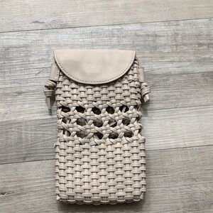 Target Beige Woven Crossbody Bag
